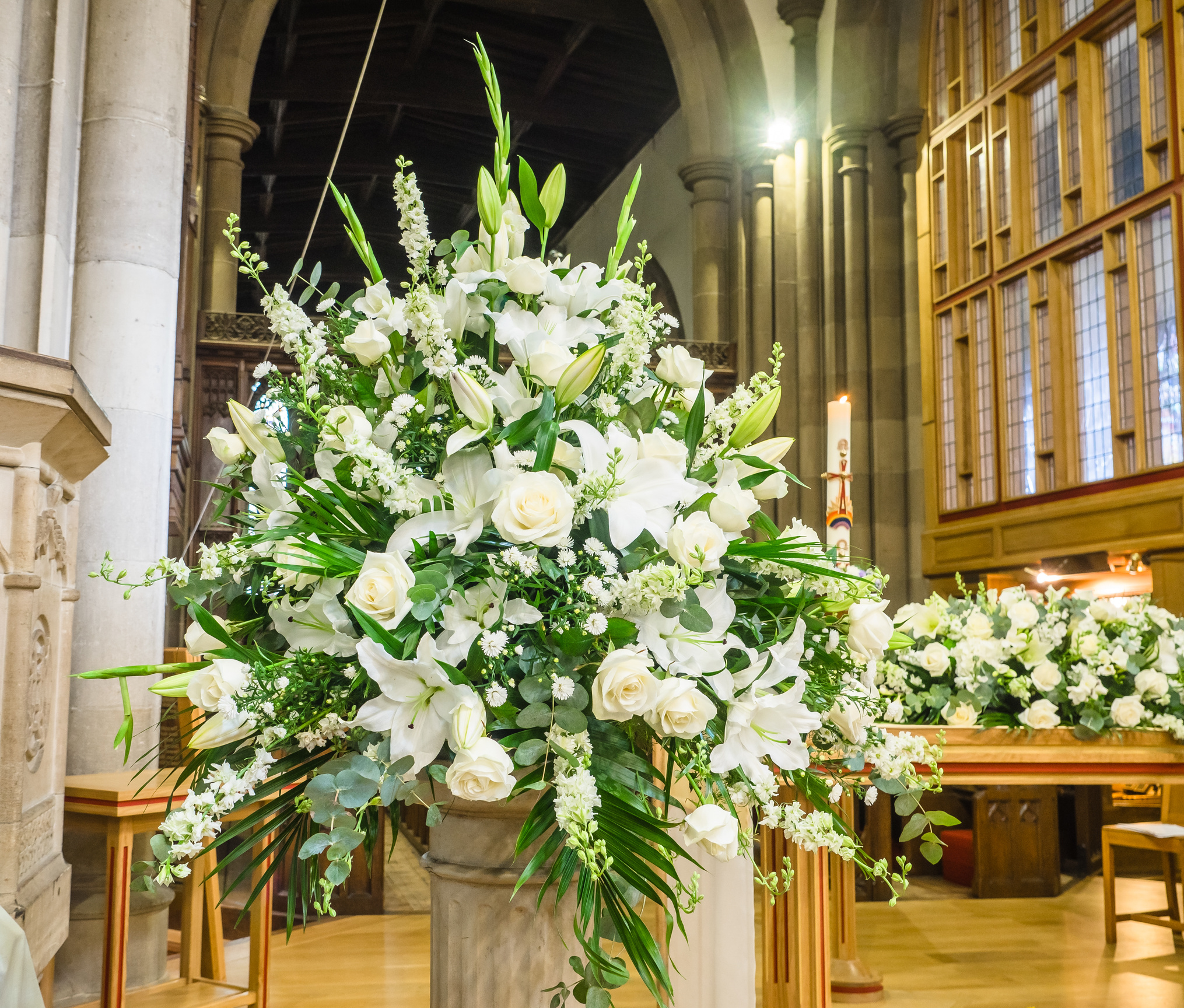 White Funeral flowers